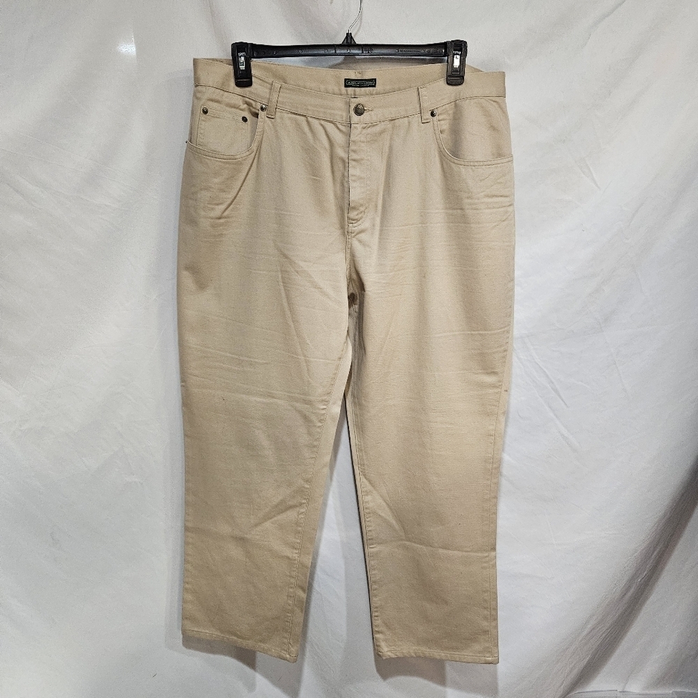 Lauren Jeans Co. Light Khaki Beige Pants Cotton Womens Size 18W